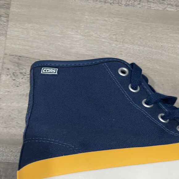 Converse Shoes Size 8 Mens Navy Yellow Pop Trading Jack Purcell Pro HighCompany - Picture 6 of 12